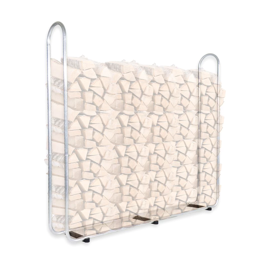 CCLIFE Kaminholzregal Metall Aussen Stapelhilfe für Brennholz, Color:165x25x146cm.Ohne Regenhulle