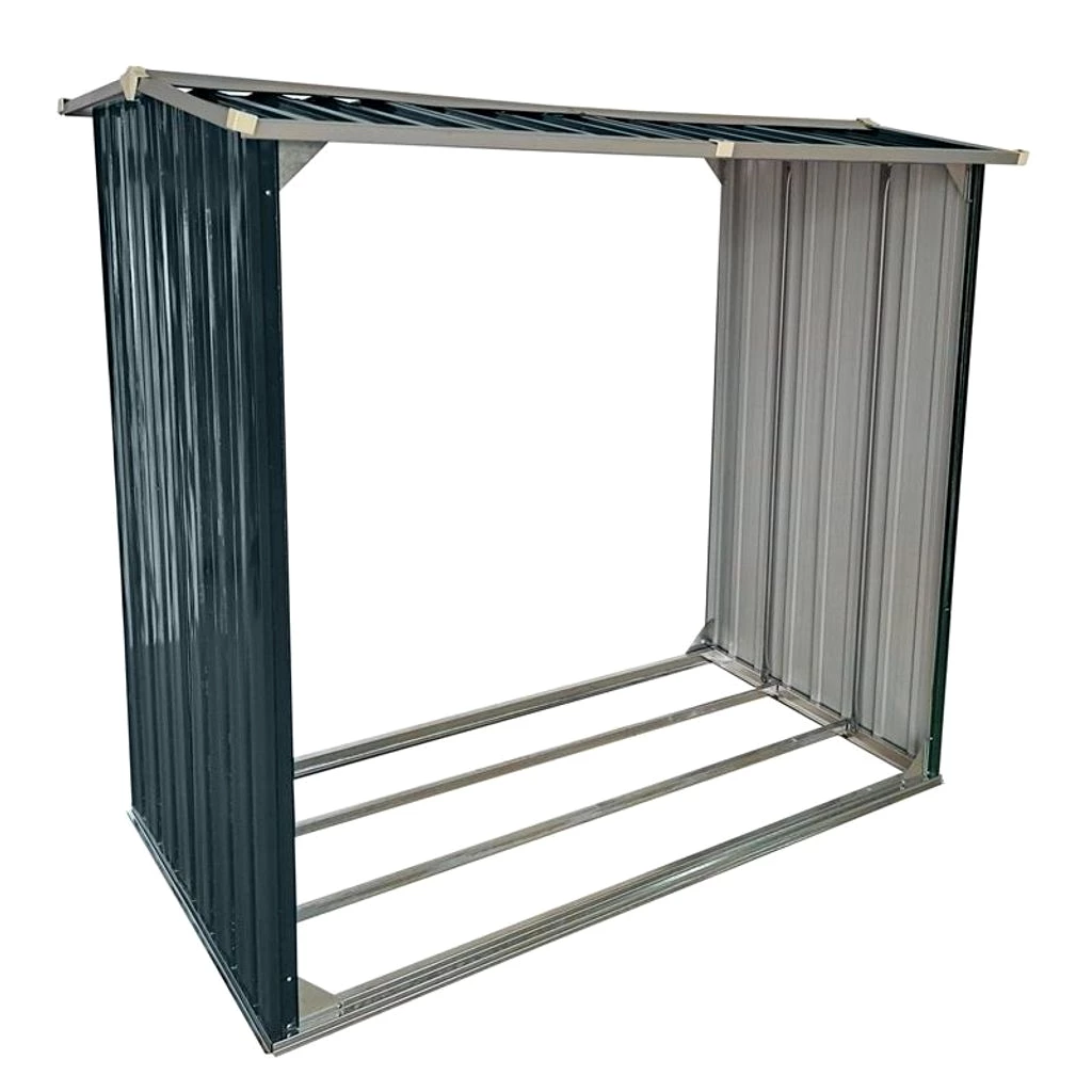 Brennholzunterstand Holzunterstand 172 cm Länge Brennholz Regal Lager Anthrazit