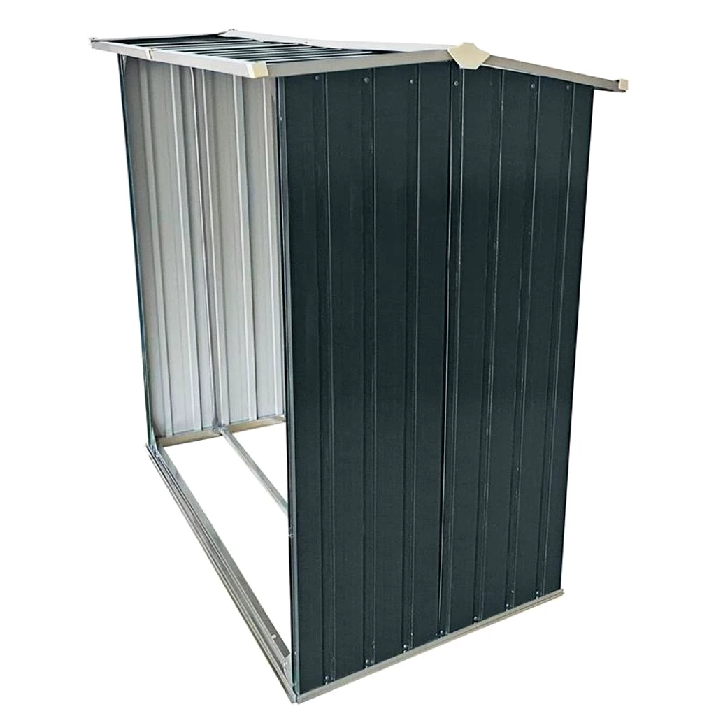 Brennholzunterstand Holzunterstand 172 cm Länge Brennholz Regal Lager Anthrazit