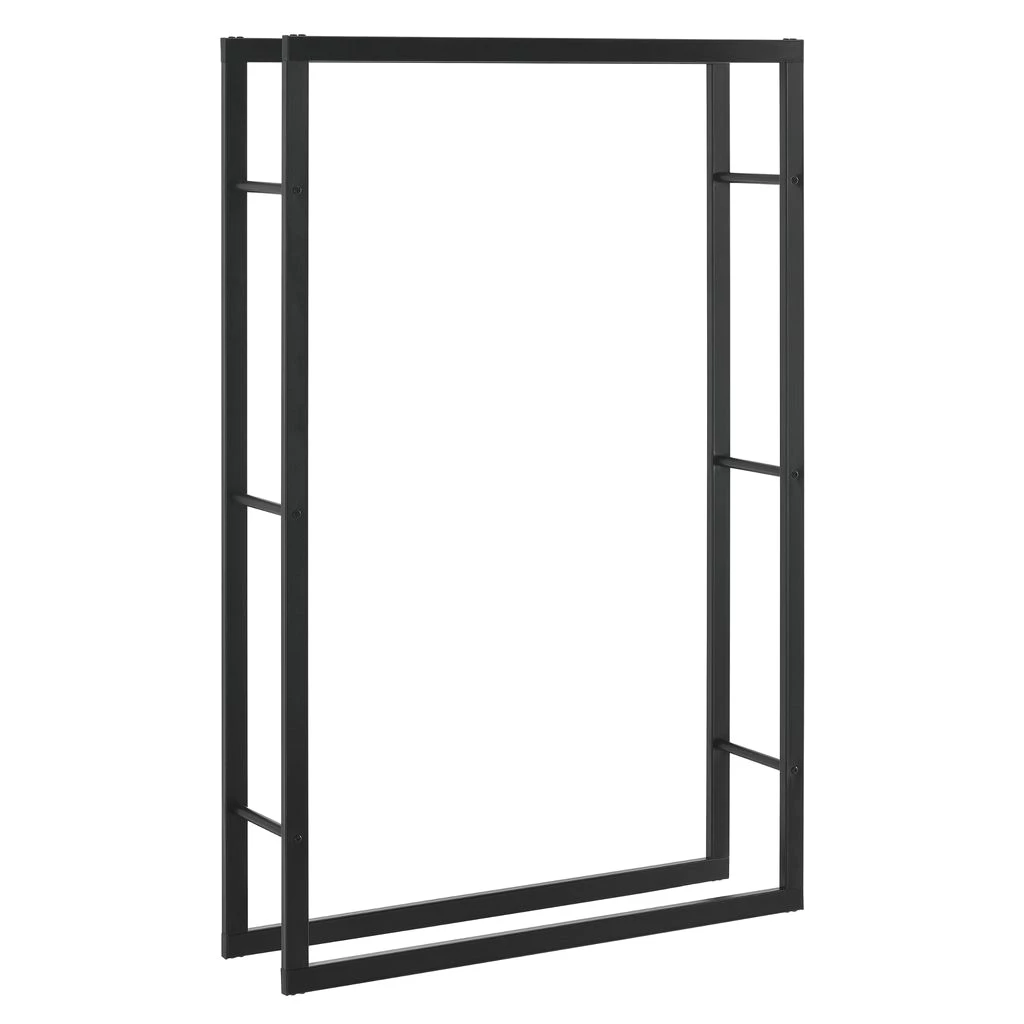Kaminholzregal Täby Brennholzregal innen außen Metall 100 x 25 x 150 cm Holzunterstand