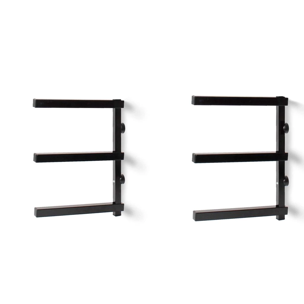 XPOtool 2x Metallregal zur Holzlagerung, 310 x 30 x 455 mm, Kragarmregal mit 3 Etagen