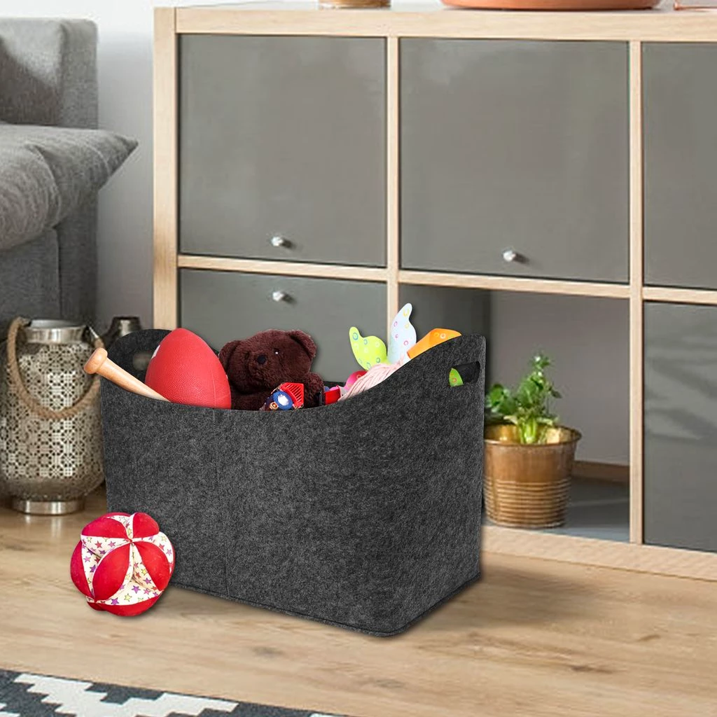 LZQ 2 Stück Kaminholztasche aus Filz Holzkorb XL Kaminholzkorb Holztasche Filztasche für Holz
