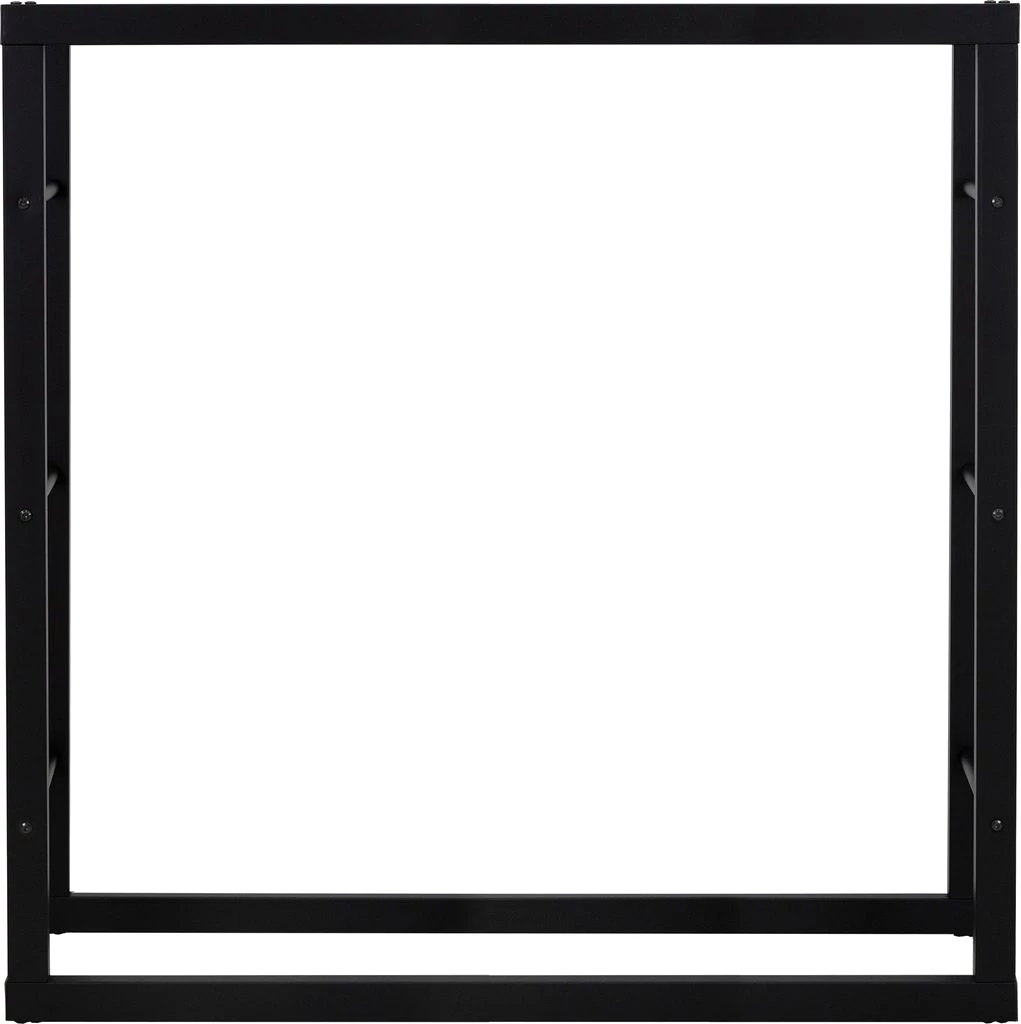 ML-Design Kaminholzregal aus Metall, 100x100 cm, Schwarz, Innen/Außen
