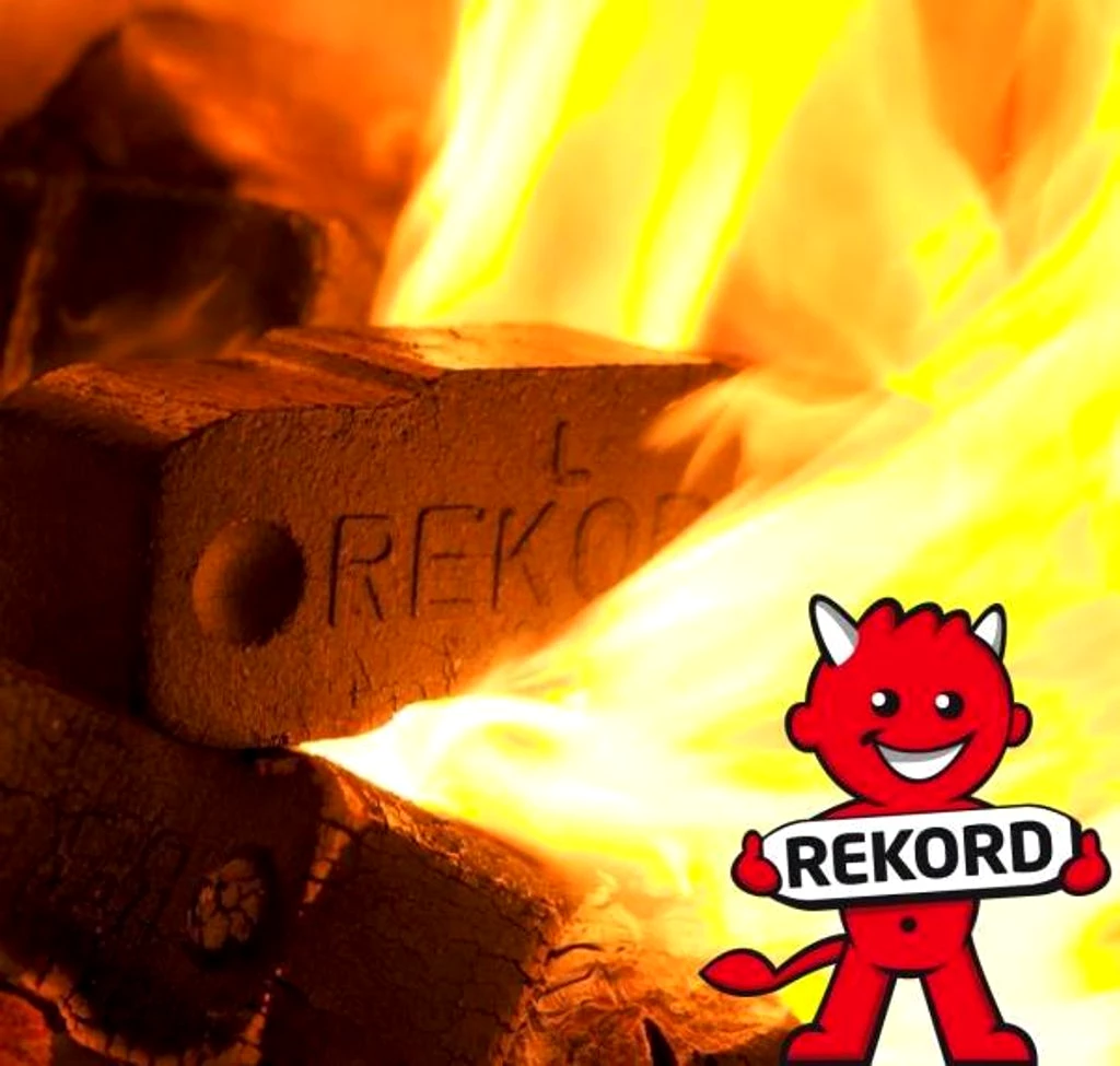REKORD 25KG Premium Braunkohlebriketts  Kohle Kohlebriketts Ofen Kamin Brennstoff Feuer